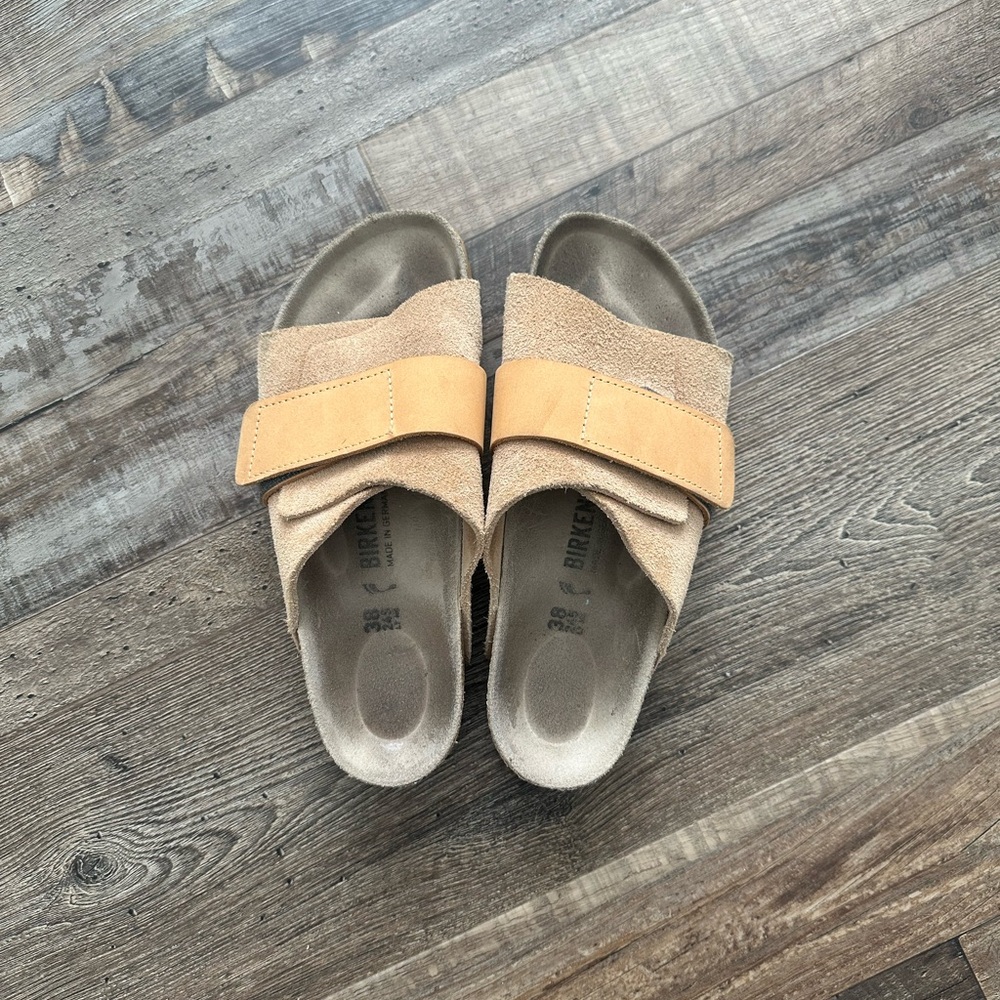 Birkenstock Kyoto Nubuck-Suede Leather Sandals